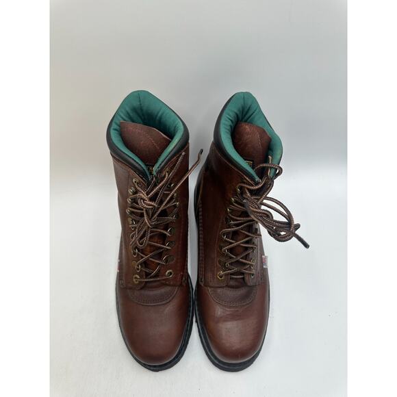 Carolina 8'' Steel Toe Collar Boot (1809) NEW Men's Brown/Black US Size 8 2E - Picture 5 of 9